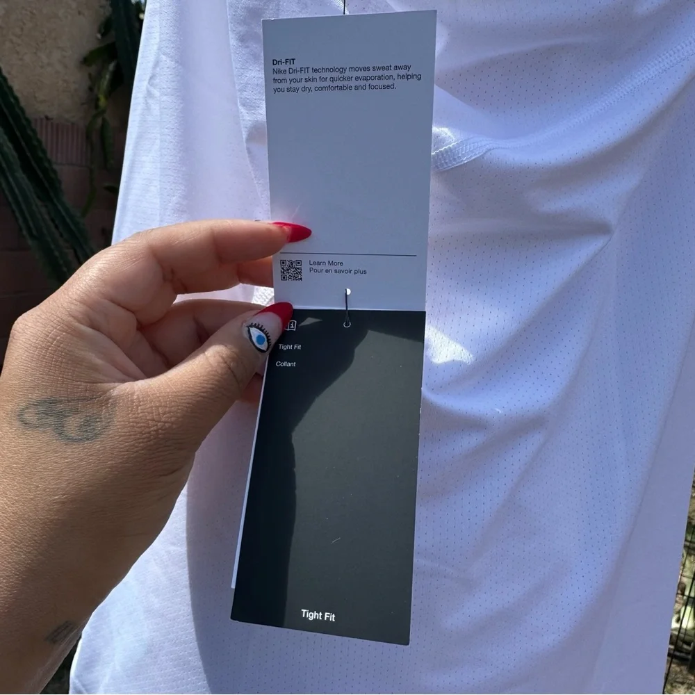 Nike Pro Dr-Fit White Tank Women’s Size XL - Picture 5 of 8